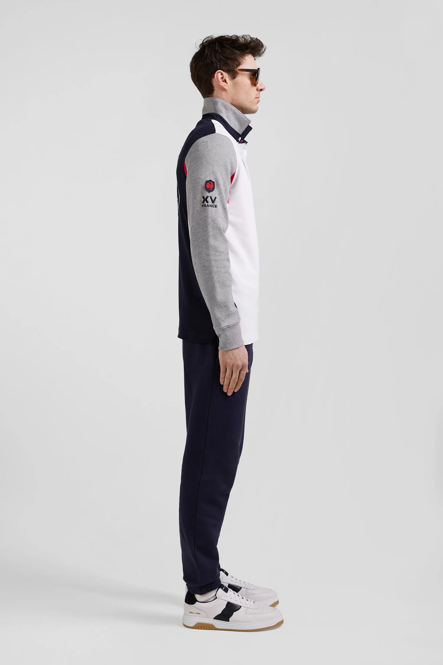 Maillot manches longues en coton blanc coupe Regular