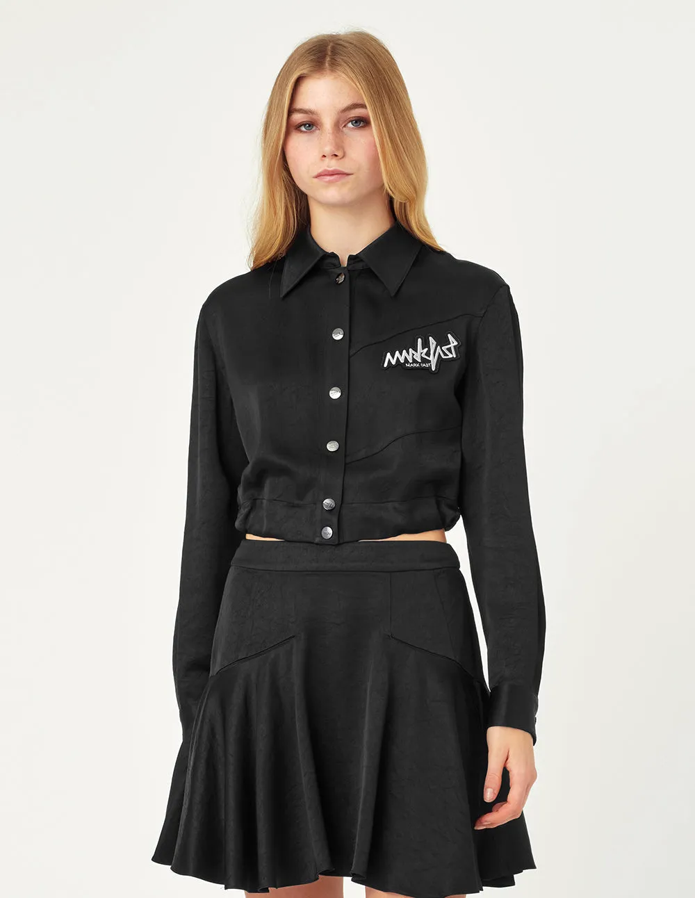 MARK FAST Women Tie Waist Cropped Shirt