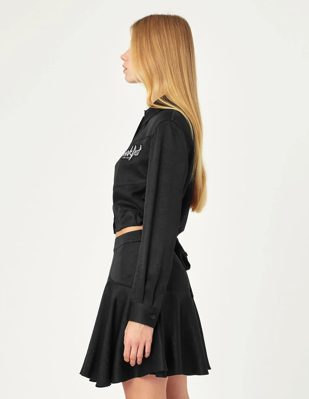 MARK FAST Women Tie Waist Cropped Shirt