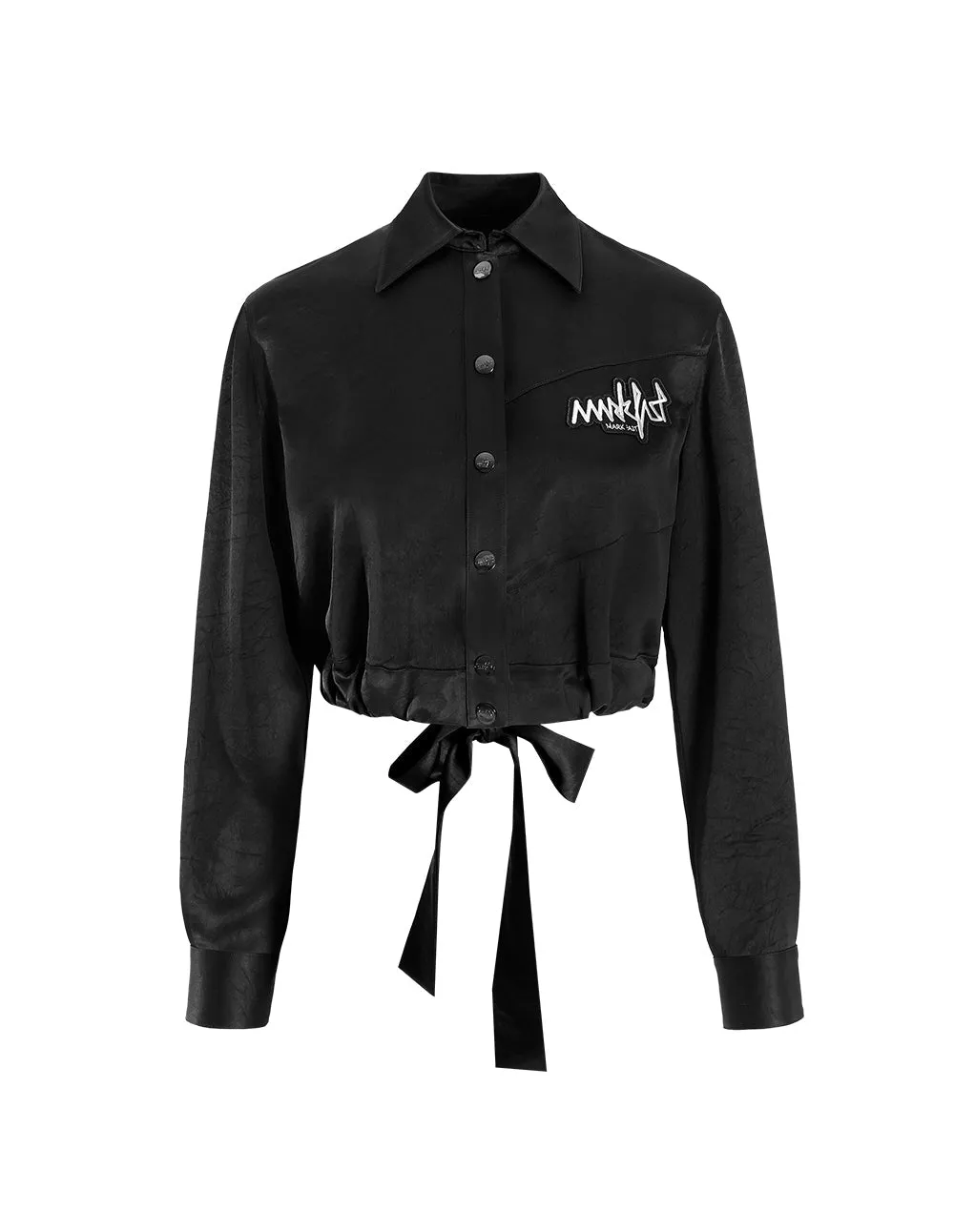 MARK FAST Women Tie Waist Cropped Shirt