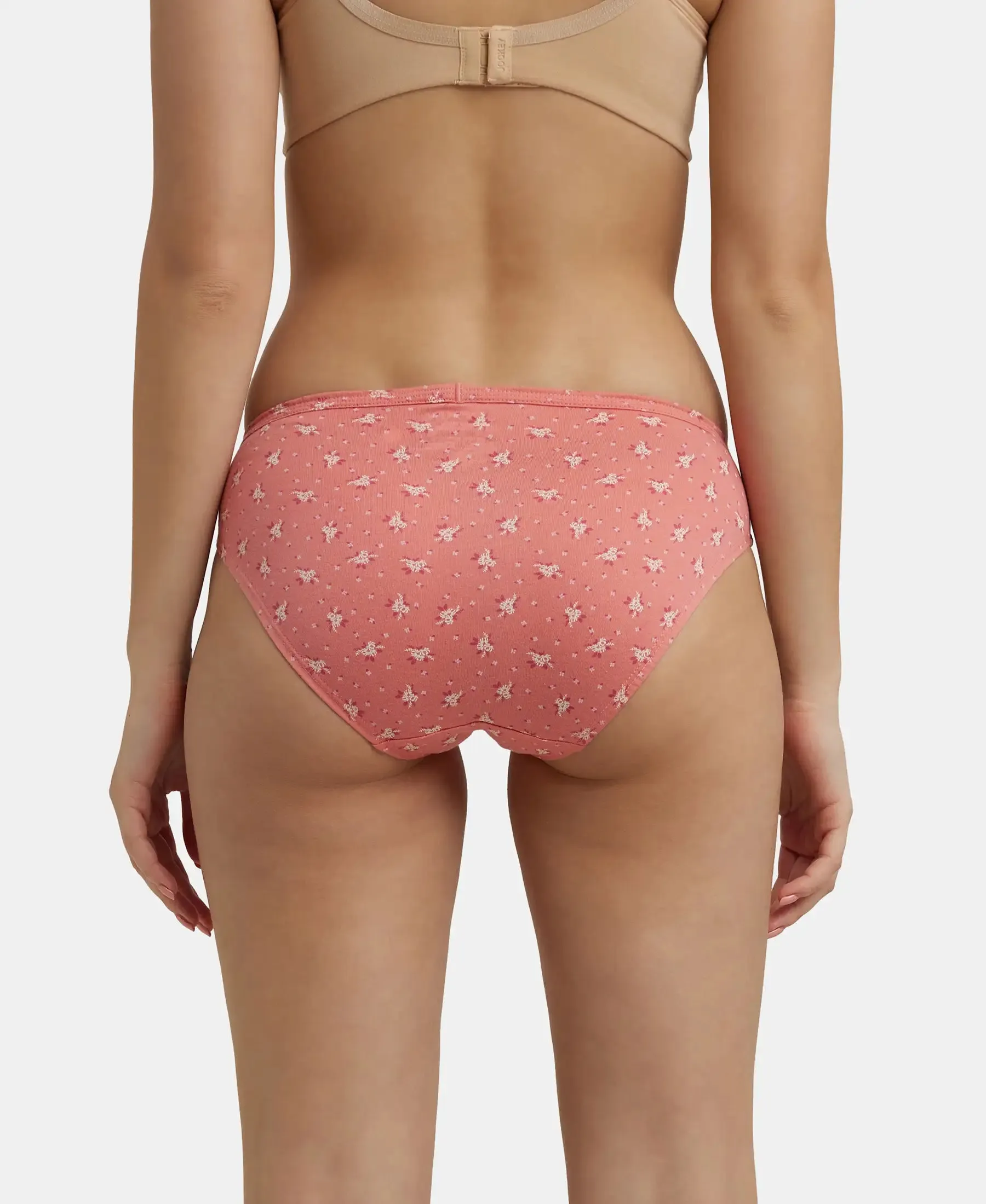 Medium Coverage Super Combed Cotton Bikini With Concealed Waistband and StayFresh Treatment - Assorted (Pack of 5)