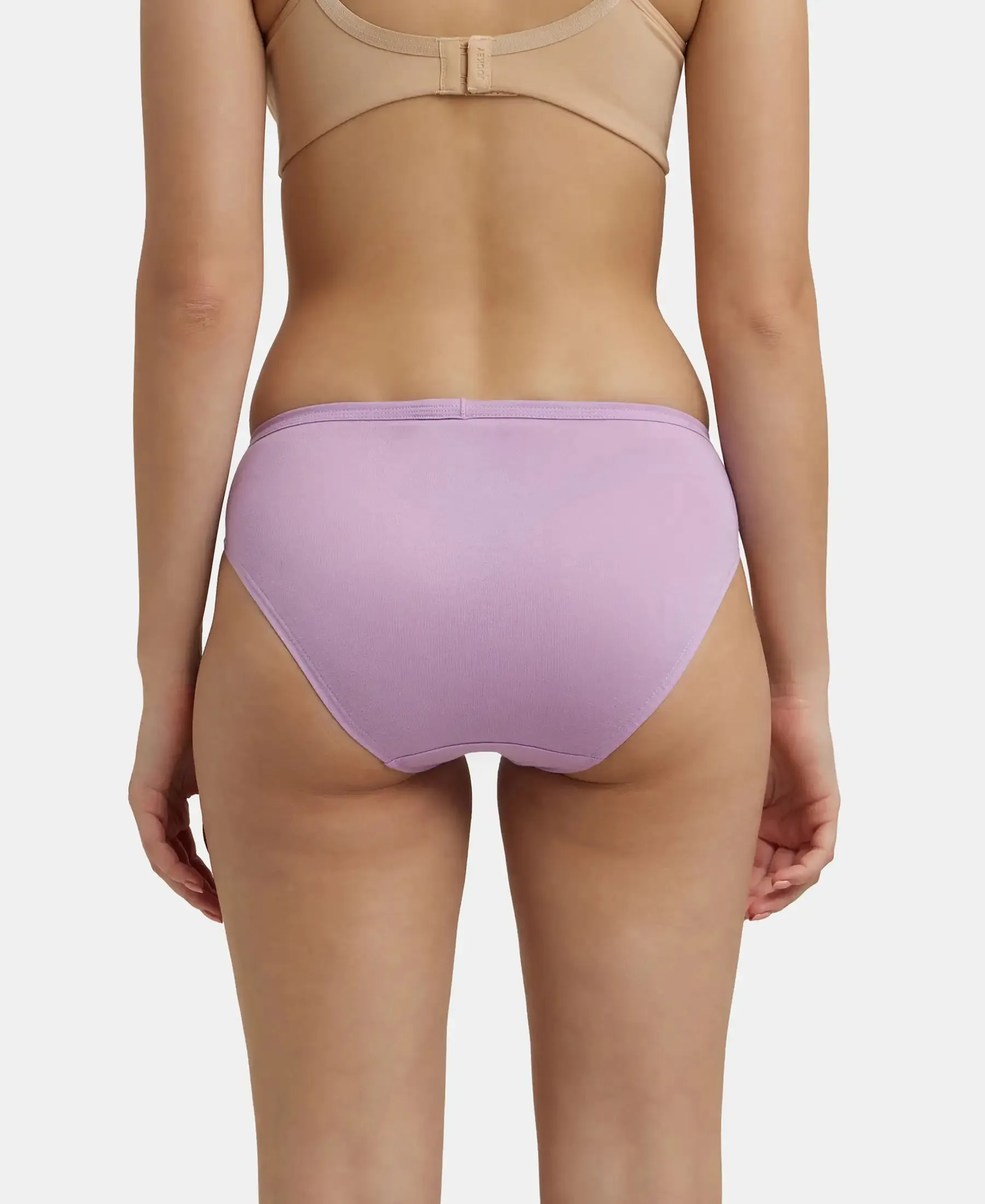 Medium Coverage Super Combed Cotton Bikini With Concealed Waistband and StayFresh Treatment - Assorted (Pack of 5)