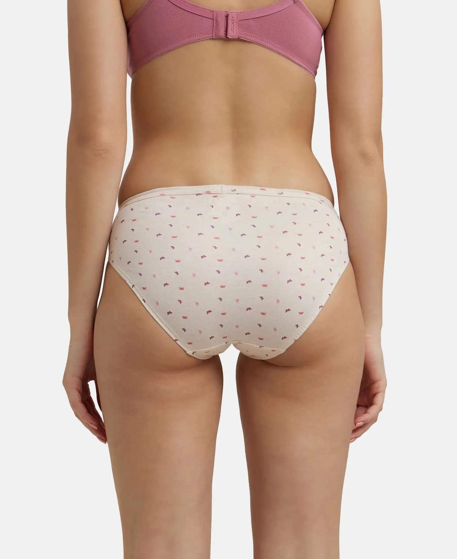 Medium Coverage Super Combed Cotton Bikini With Concealed Waistband and StayFresh Treatment - Assorted (Pack of 5)