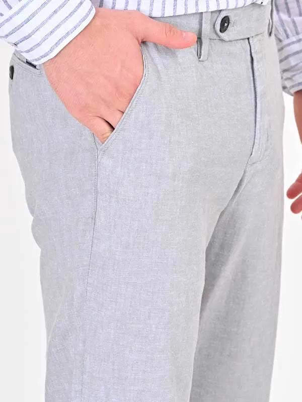 Men Kansas Fit Linen Blend Trouser