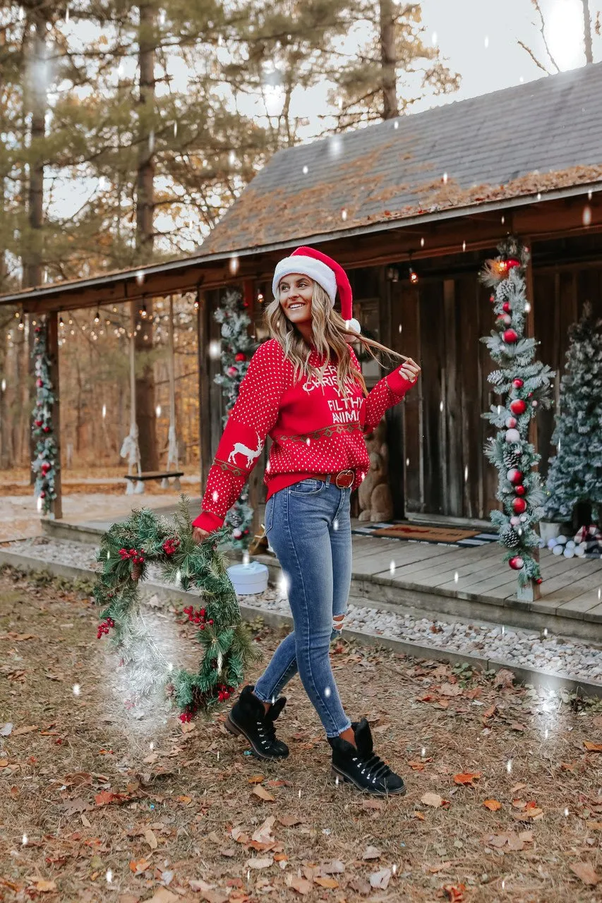 Merry Christmas Ya Filthy Animal Sweater