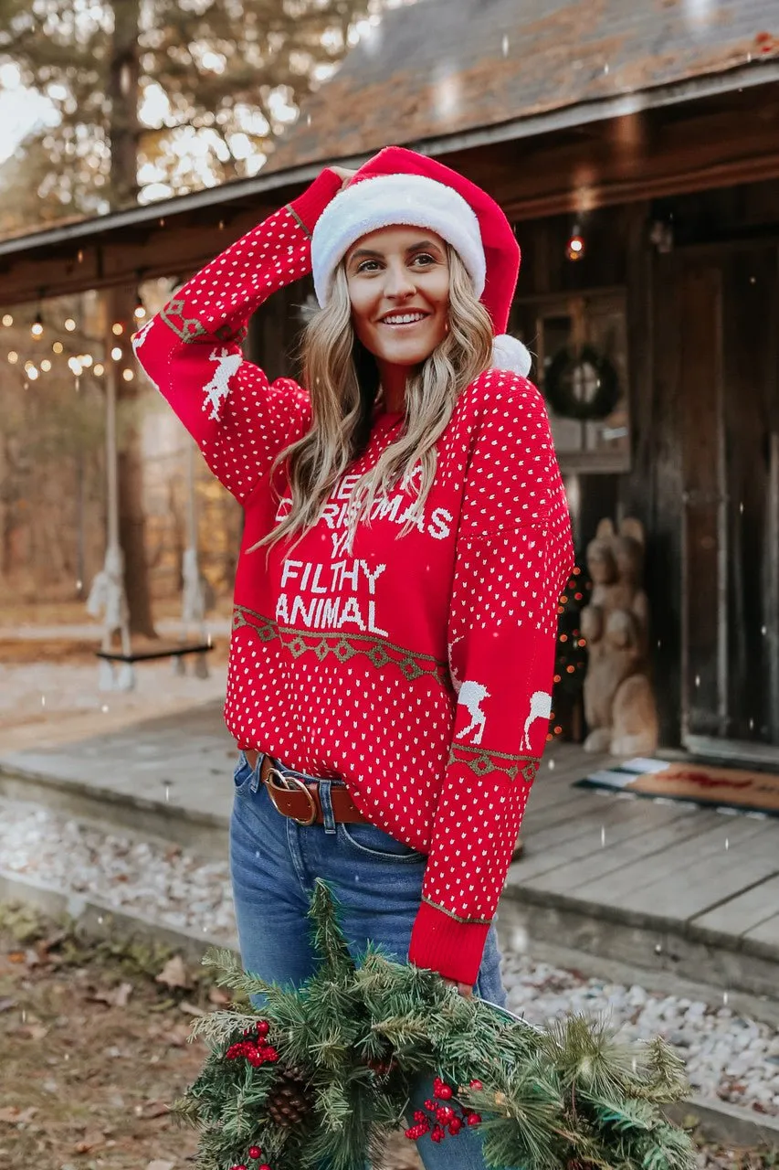 Merry Christmas Ya Filthy Animal Sweater
