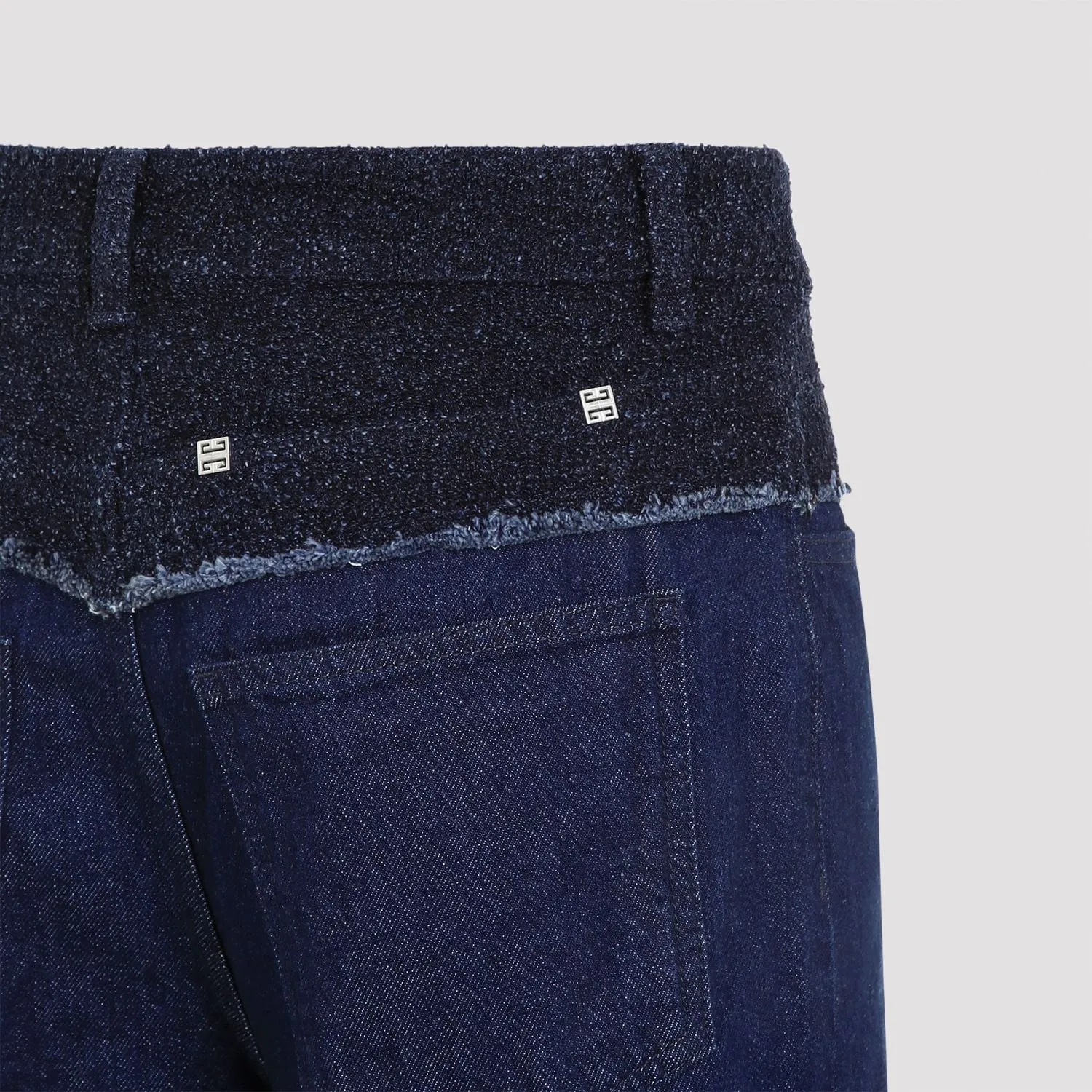 Oversized Mixed Denim Jeans