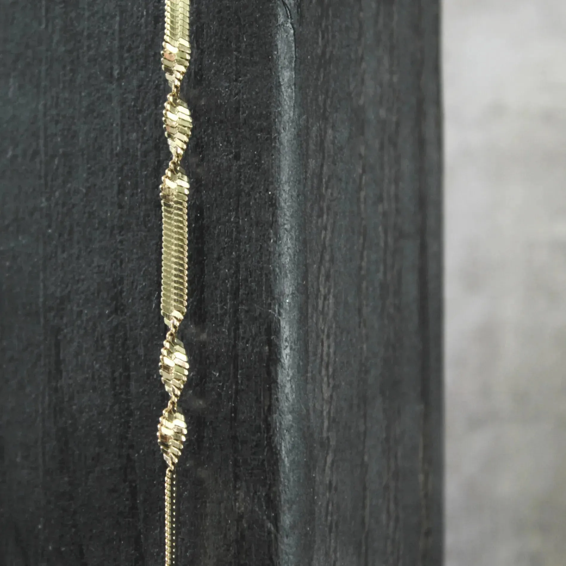 Passion Waterproof Twisted 2mm Herringbone Bracelet 18K Gold Plating