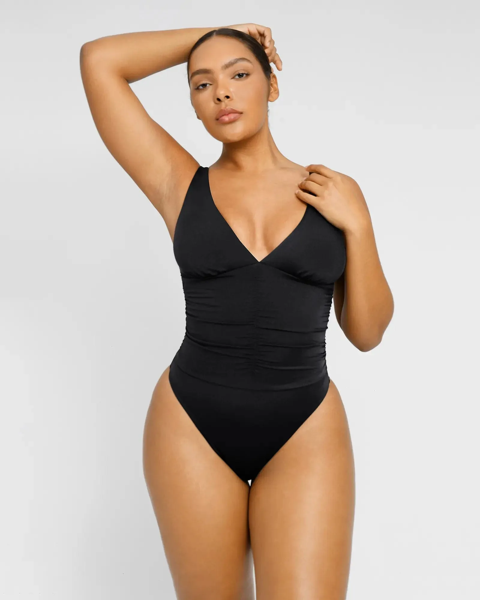 Pearlshine Active V Neck One Piece Swimsuit