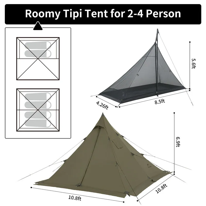 Ranch Fire 4-Season Teepee Hot Tent