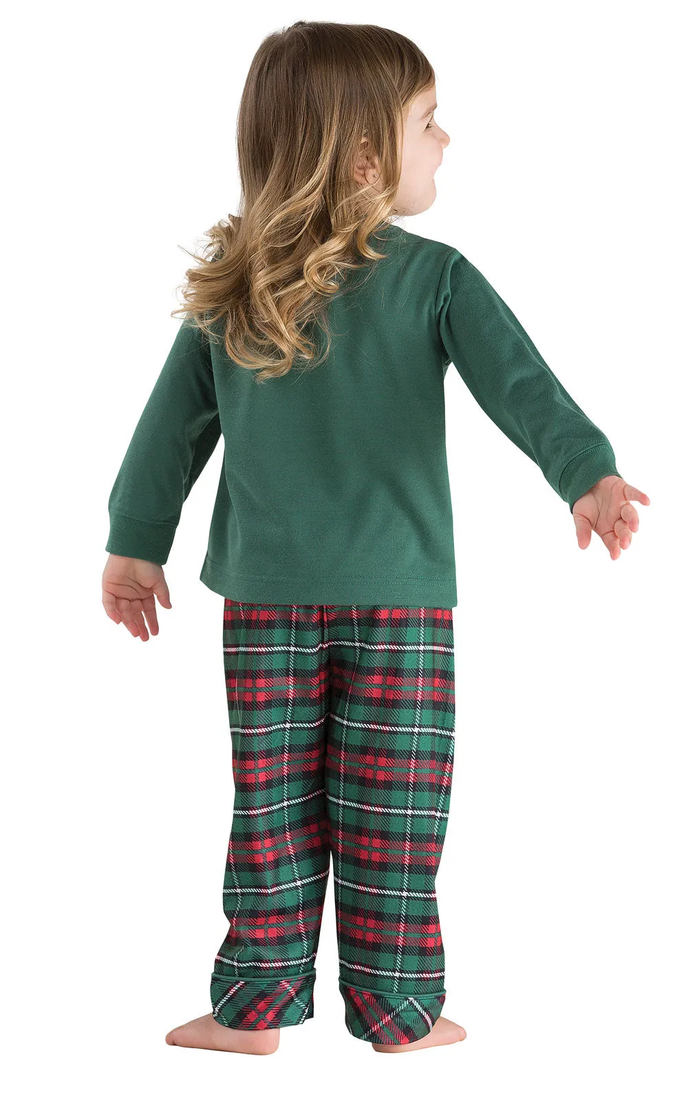 Red & Green Christmas Toddler Pajamas - Family Set