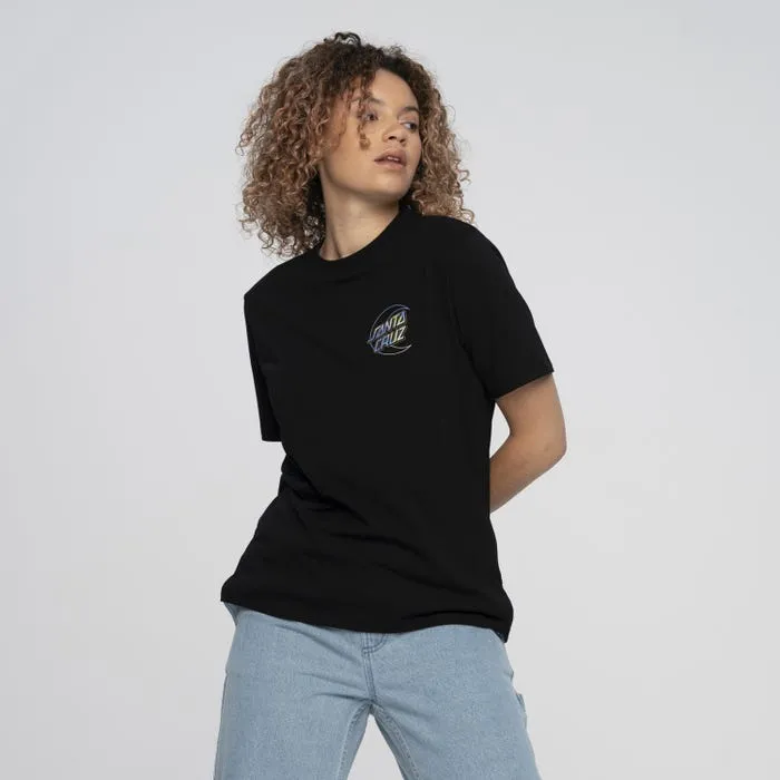 Santa Cruz Women Holo Moon Dot T-Shirt - Black