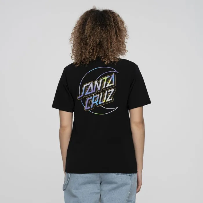 Santa Cruz Women Holo Moon Dot T-Shirt - Black