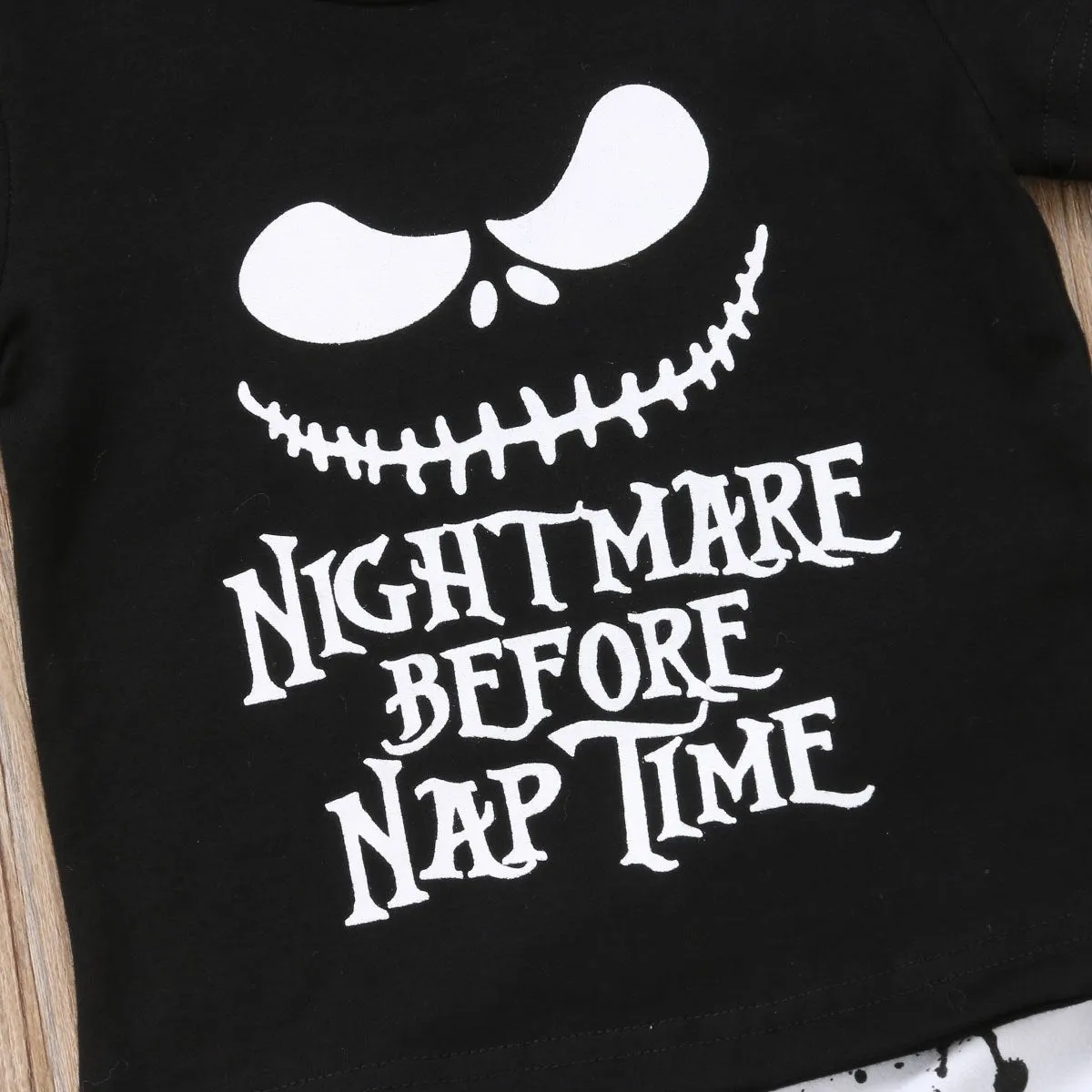 Skull Tops T-shirt Pants Leggings Cotton Outfits Set Baby Party Clothes Hallowen Boys Clothes 3M-4T