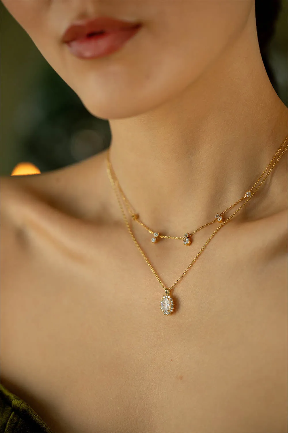 Sparkle Necklace 14K Gold Plated