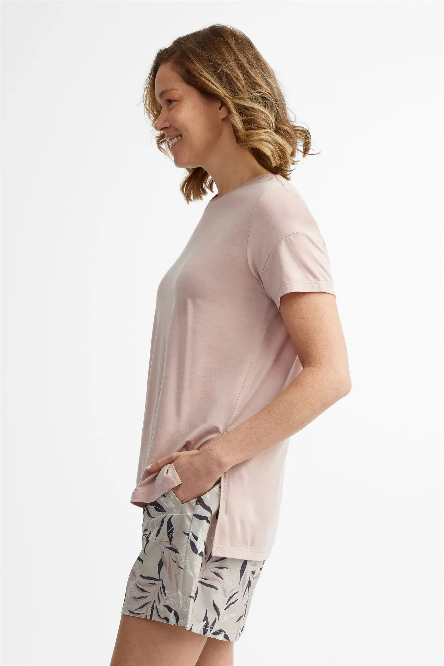 T-shirt col rond Lyocell - Femme