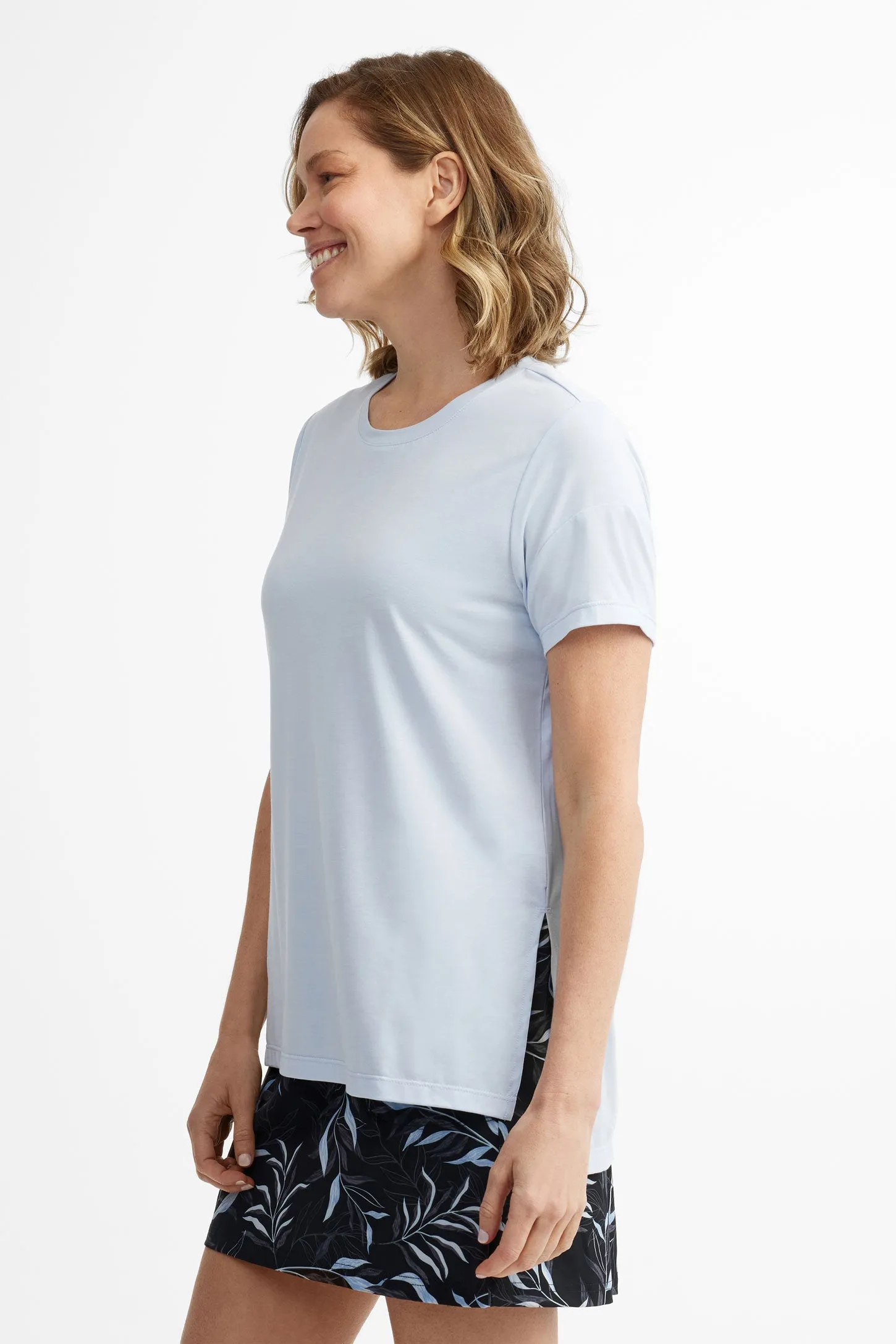 T-shirt col rond Lyocell - Femme