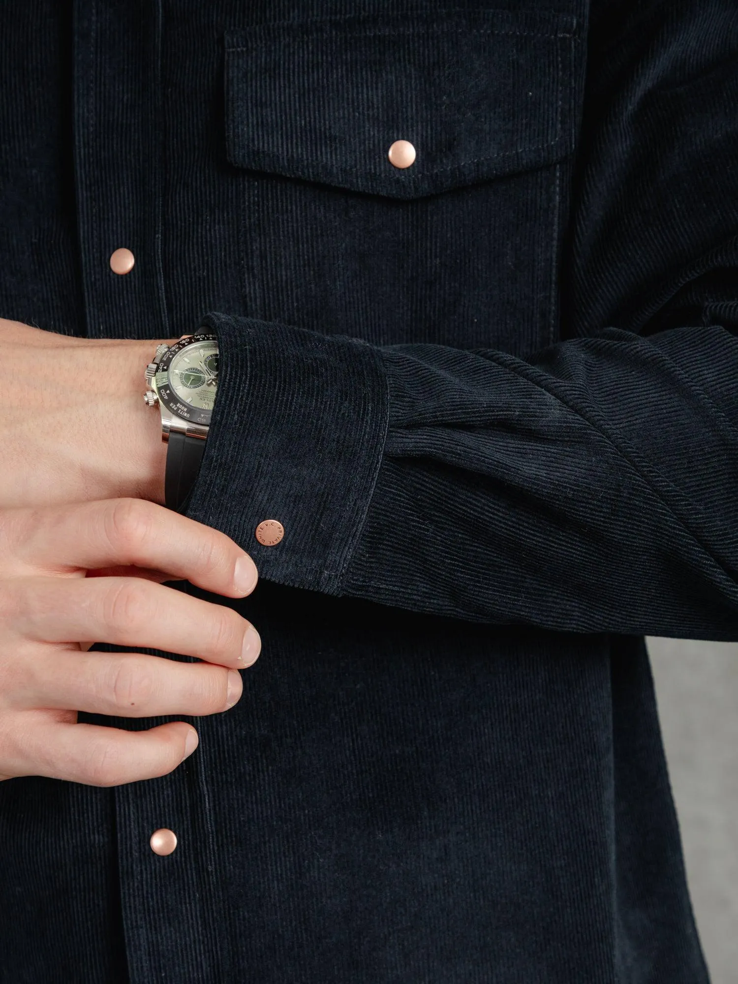The Cord Saint Studded Shirt - Ink