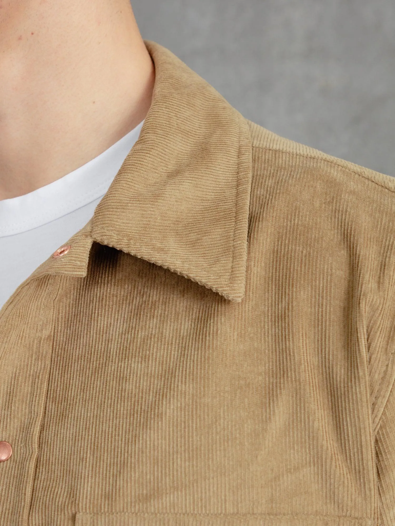 The Cord Saint Studded Shirt - Natural