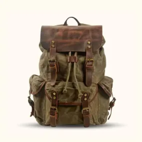 The Lone Horse – Canvas Leather Backpack