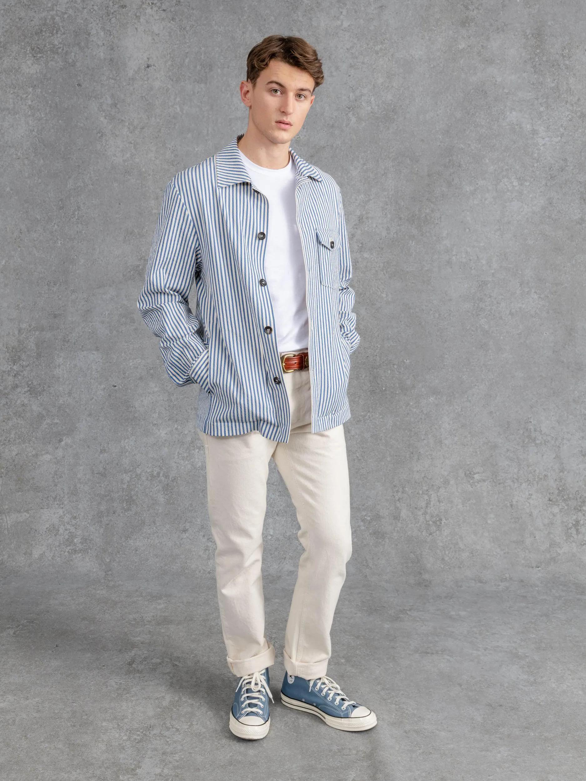 The Seersucker Patch Pocket Overshirt