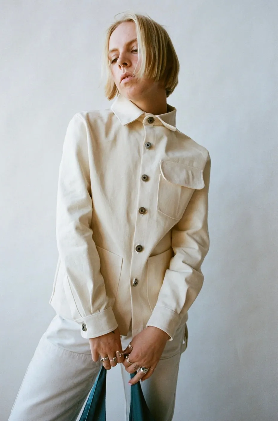 Unisex Jacket  No. 001 - The Chore Coat in Natural