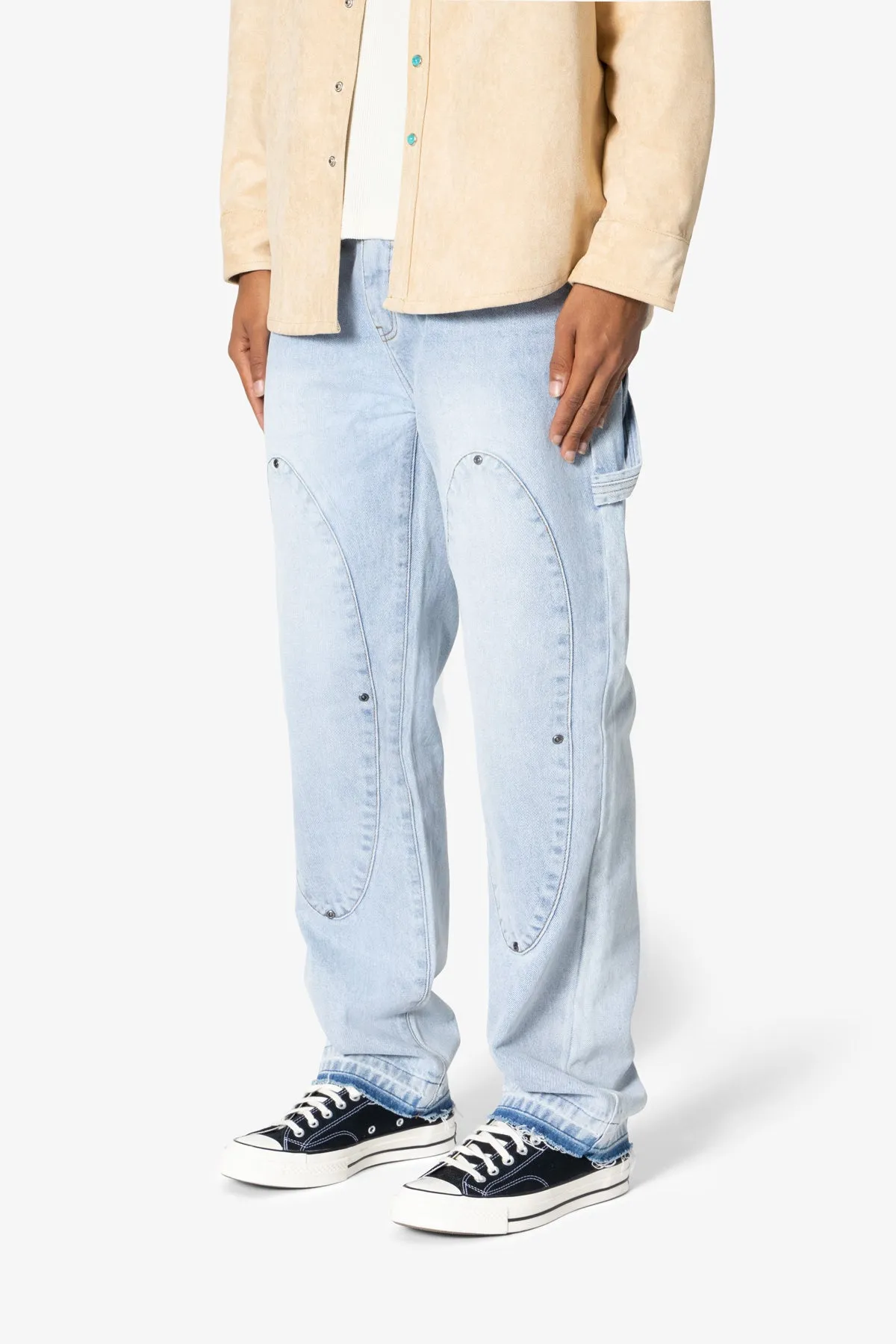 V694 Oval Double Knee Denim - Blue