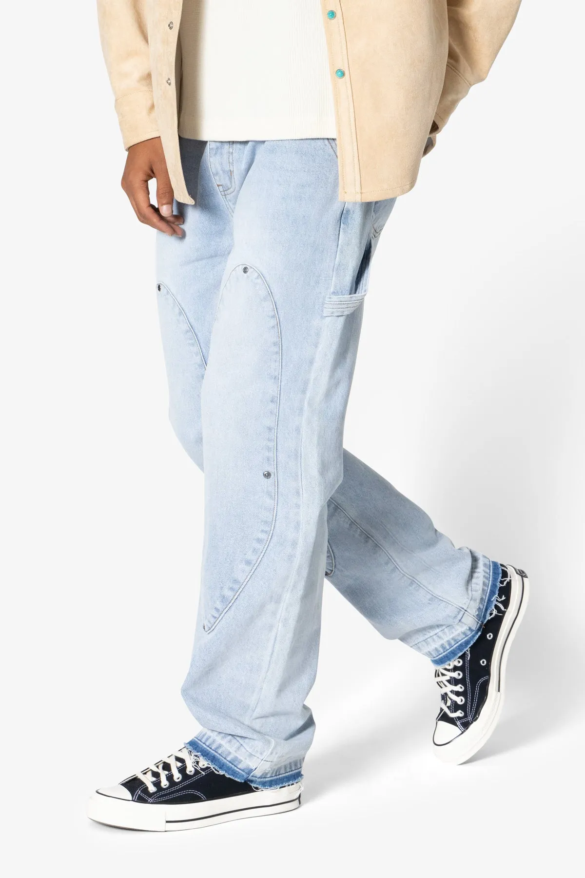 V694 Oval Double Knee Denim - Blue