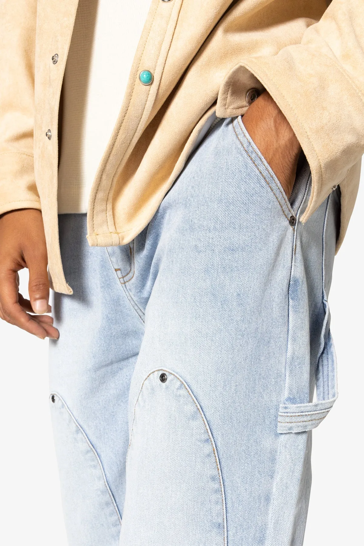 V694 Oval Double Knee Denim - Blue