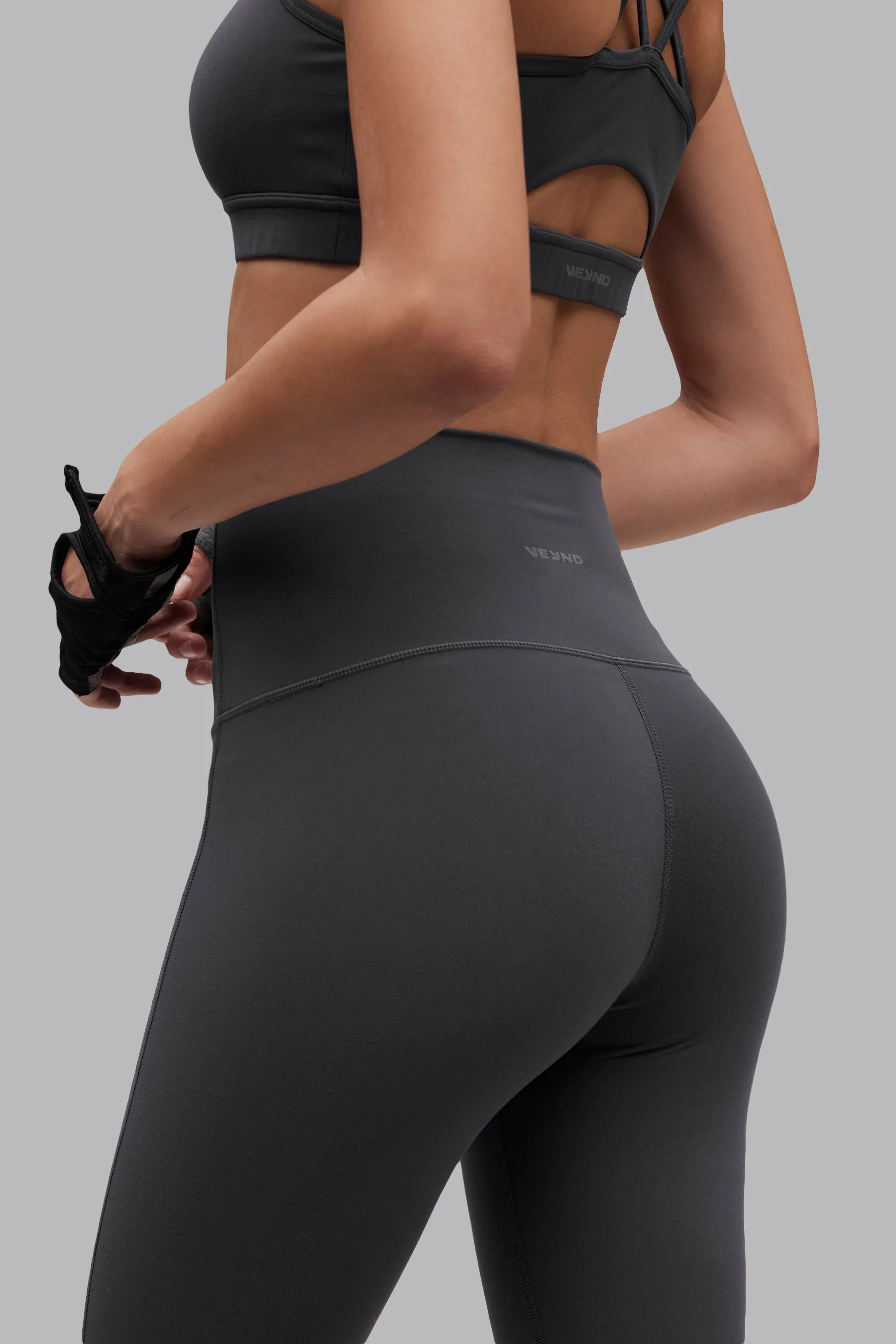 V_SCULPT® FLARED LEGGINGS - Dark Gray