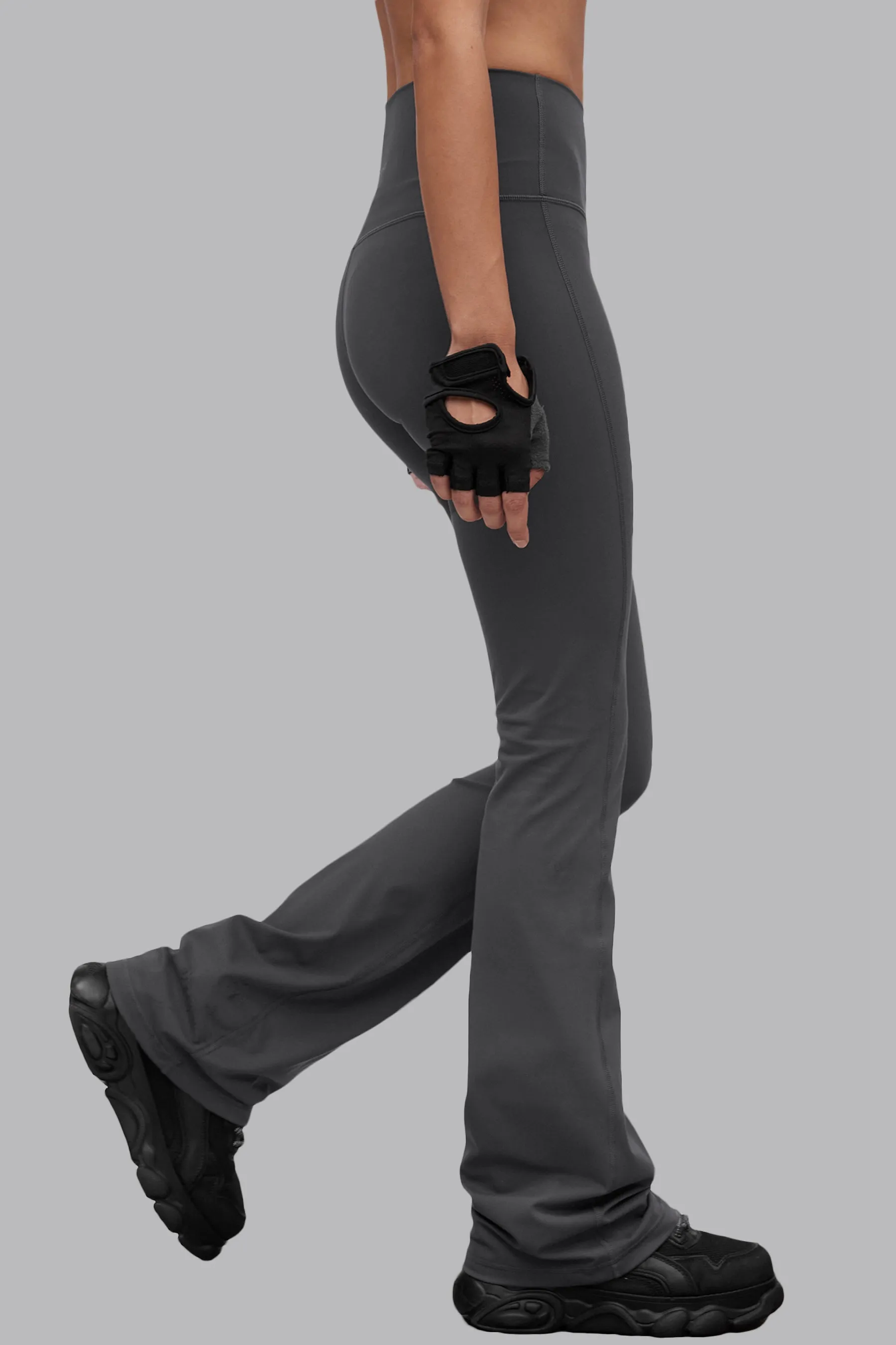 V_SCULPT® FLARED LEGGINGS - Dark Gray