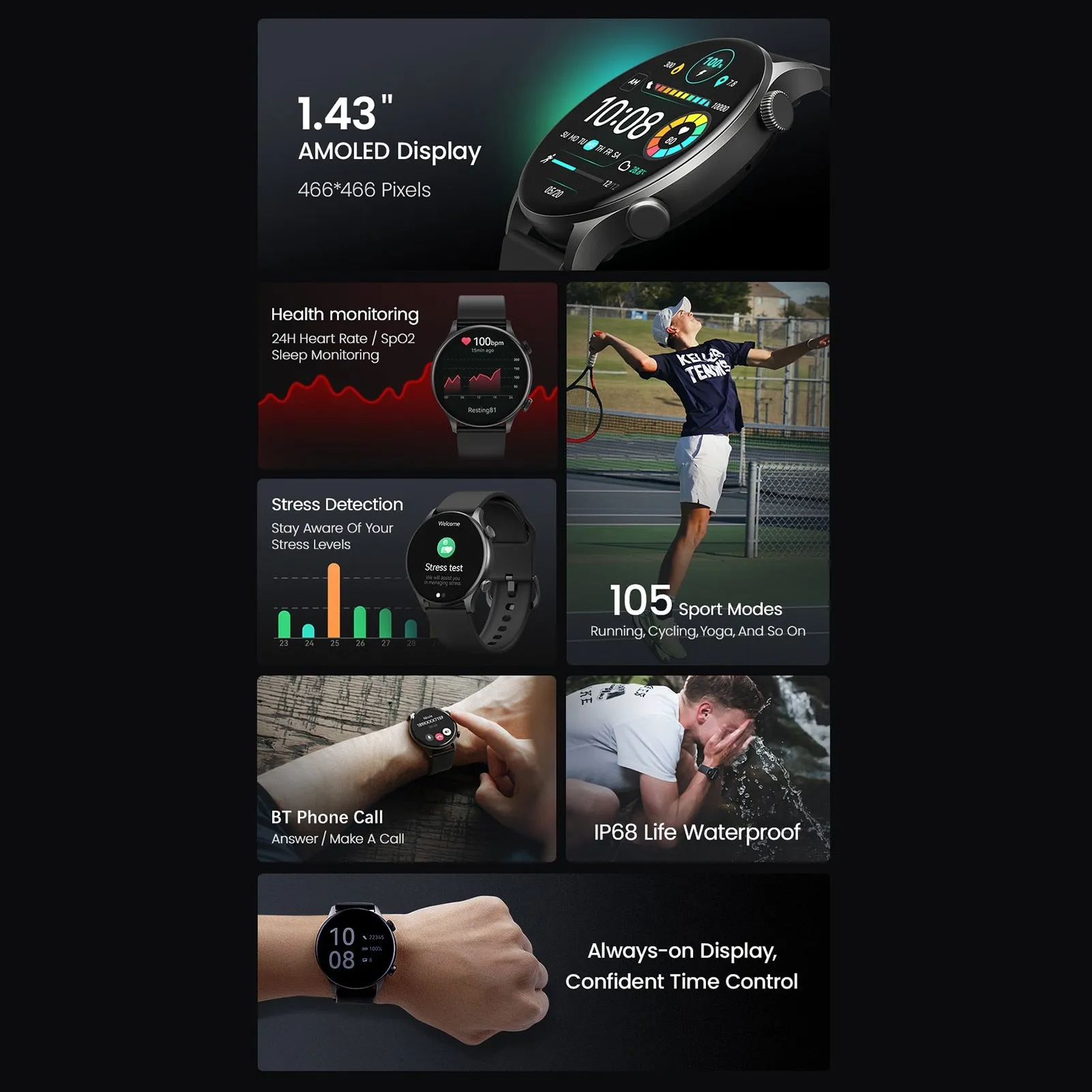 Waterproof HAYLOU Solar Plus RT3 Smart Watch