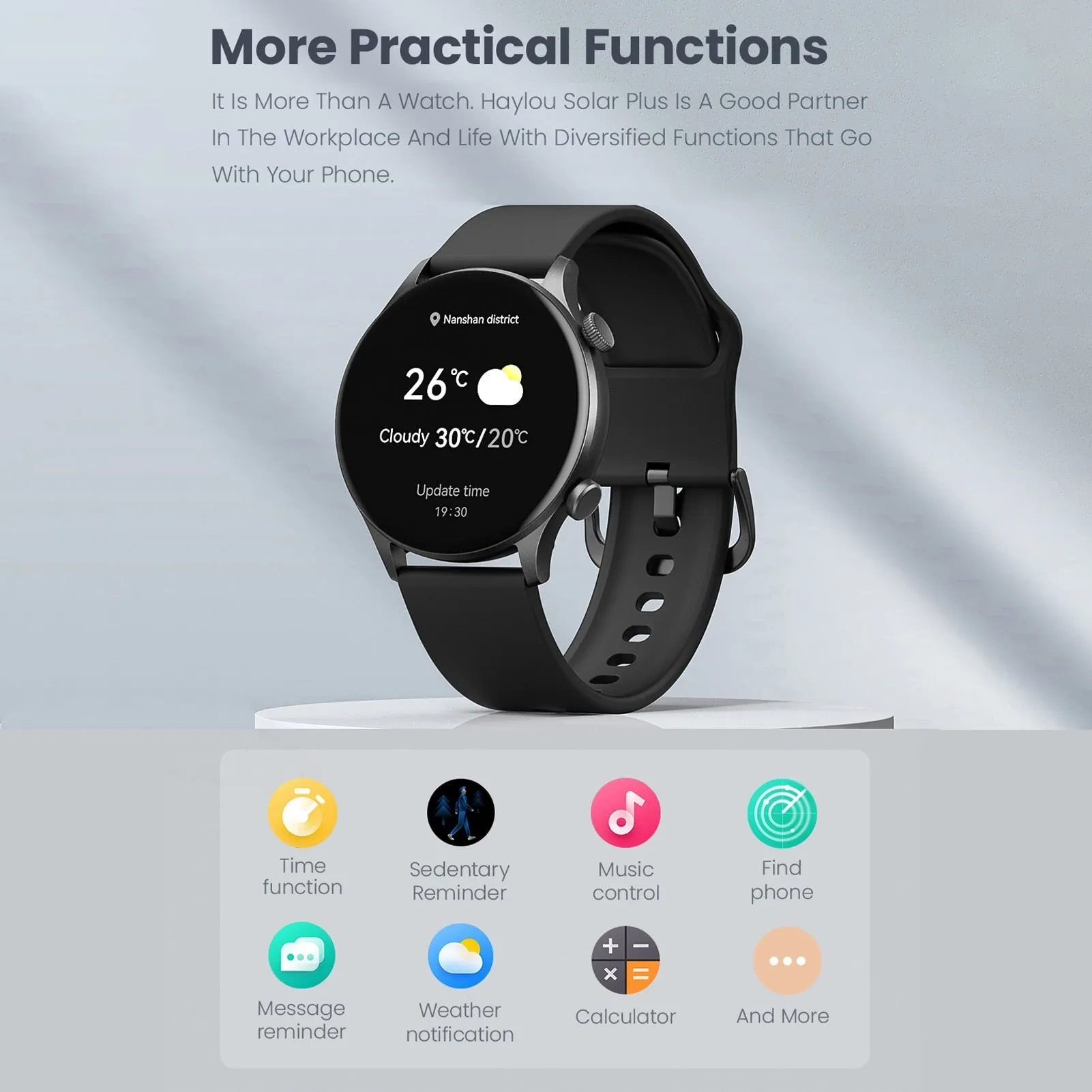 Waterproof HAYLOU Solar Plus RT3 Smart Watch