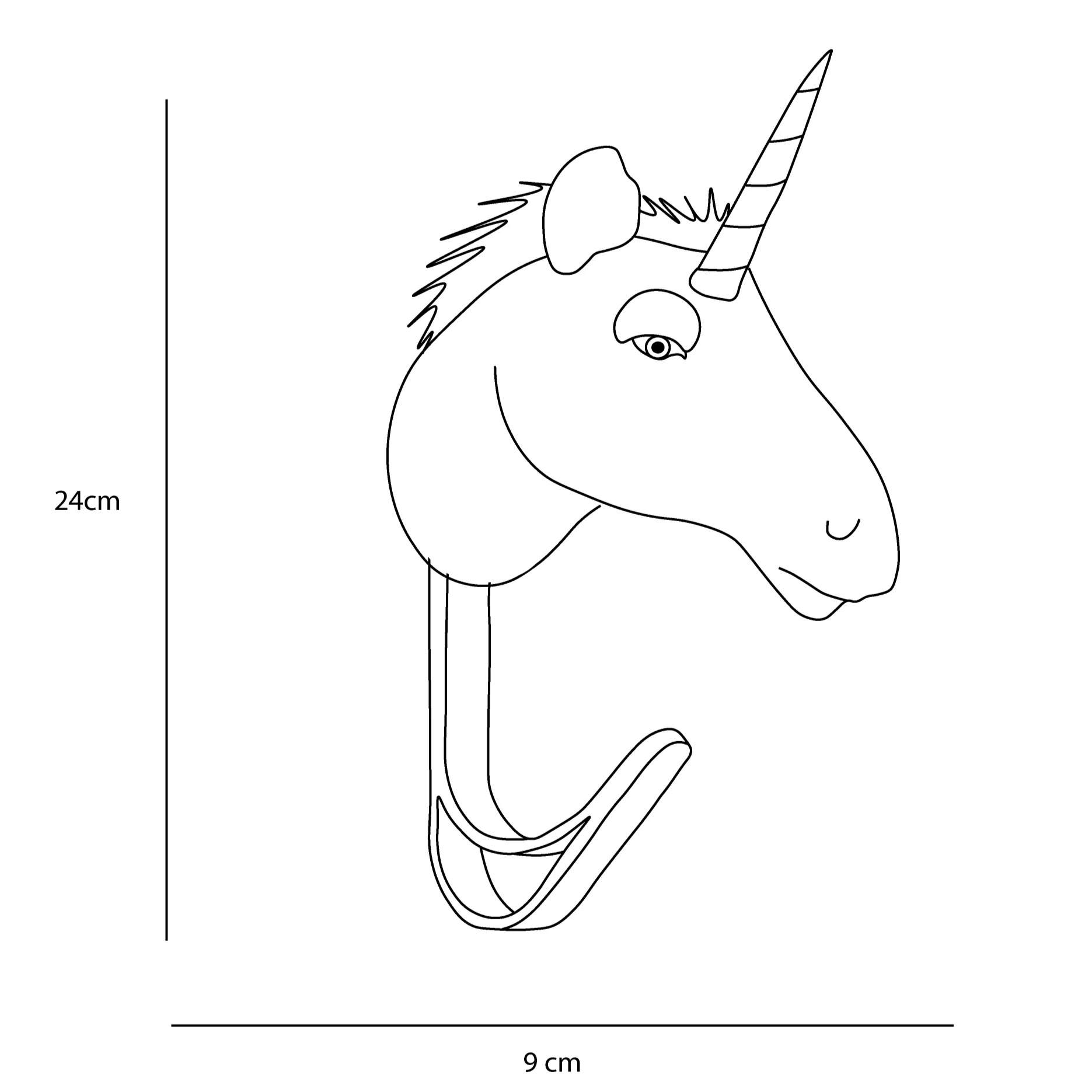 White Unicorn Coat hanger