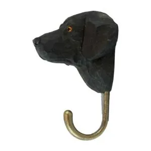 Wildlife Garden Hand Carved Wooden Labrador Retriever Hook