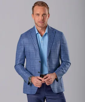 Wool-Silk-Linen Plaid Sport Coat